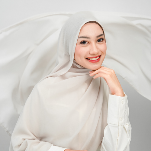 Aliza Pashmina Arabian Voile Ivory