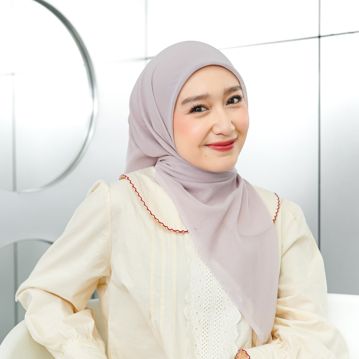Mina Hijab Segiempat Paris Japan Rose