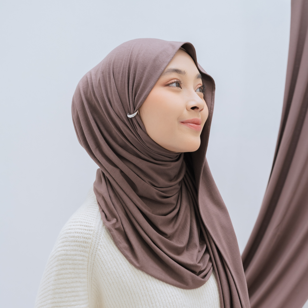Saafiya Shawl Pashmina Airflow Rayon Coffee