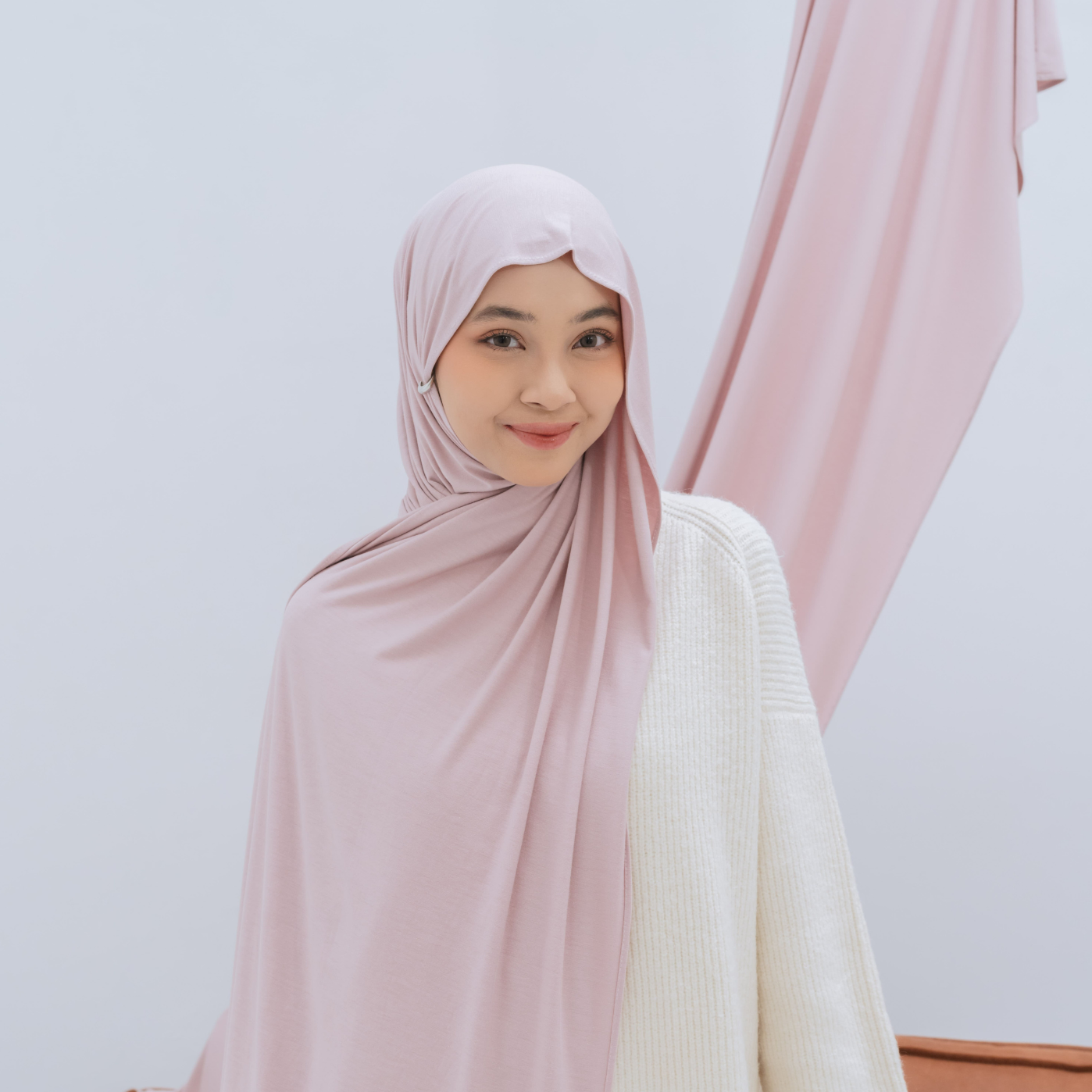 Saafiya Shawl Pashmina Airflow Rayon Blush