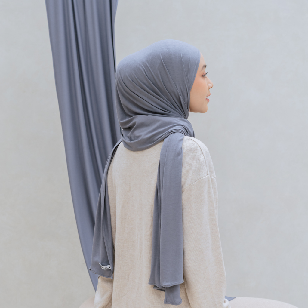 Saafiya Shawl Pashmina Airflow Rayon Dark Grey