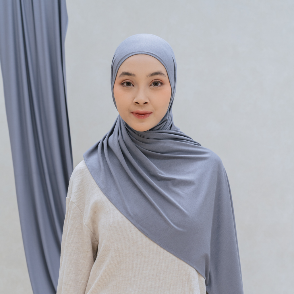 Saafiya Shawl Pashmina Airflow Rayon Dark Grey