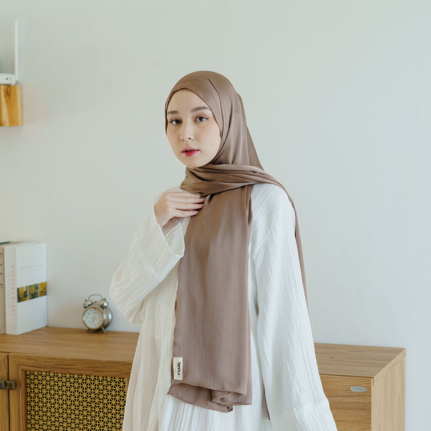 Nafta Pashmina Silk Premium Latte