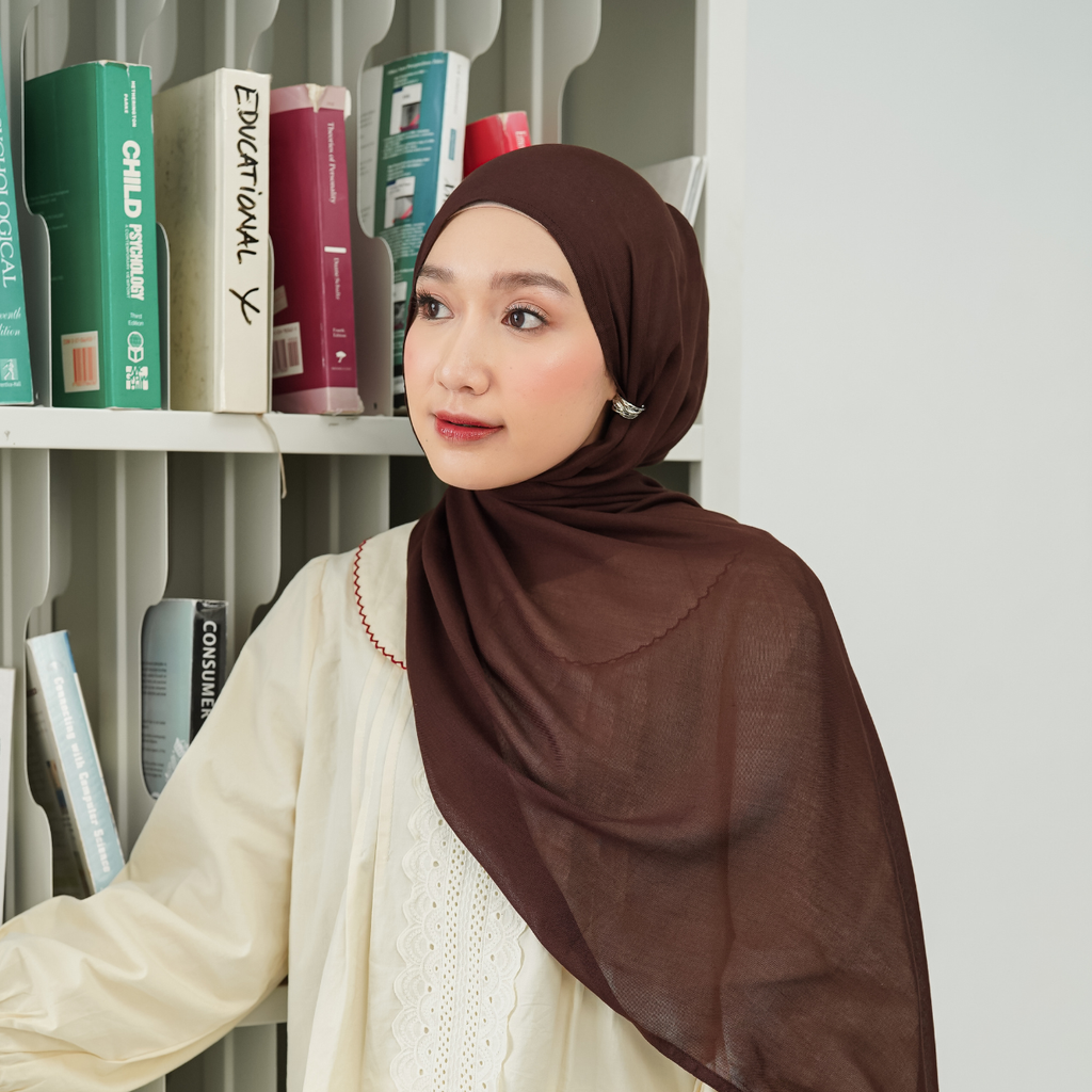 Husna Pashmina Viscose Modal Mahogany