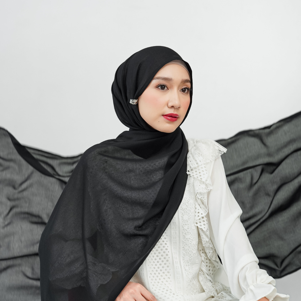 Aliza Pashmina Arabian Voile Black