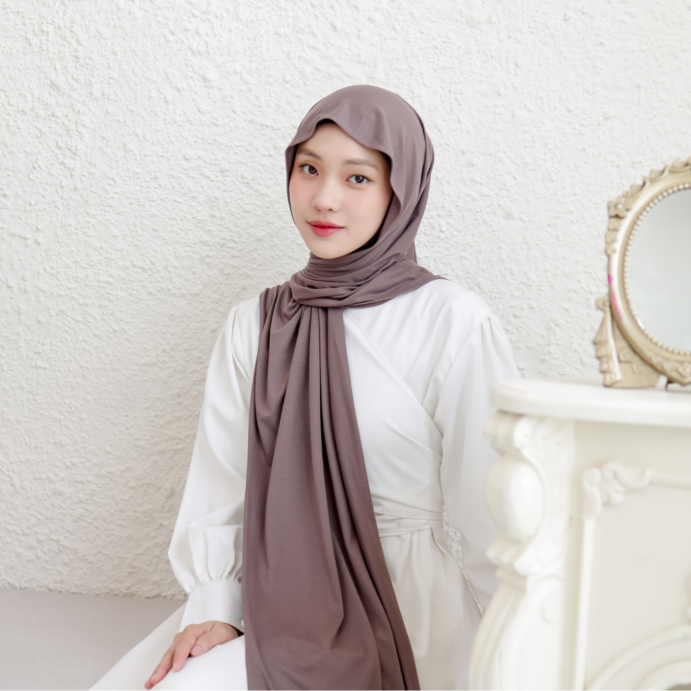 Sawda Pashmina Inner Rayon Coffee
