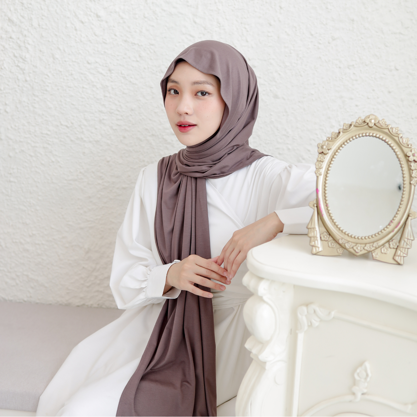 Sawda Pashmina Inner Rayon Coffee