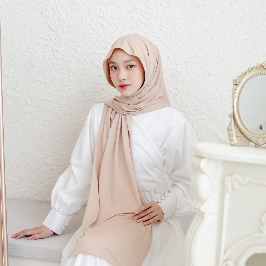 Sawda Pashmina Inner Rayon Latte