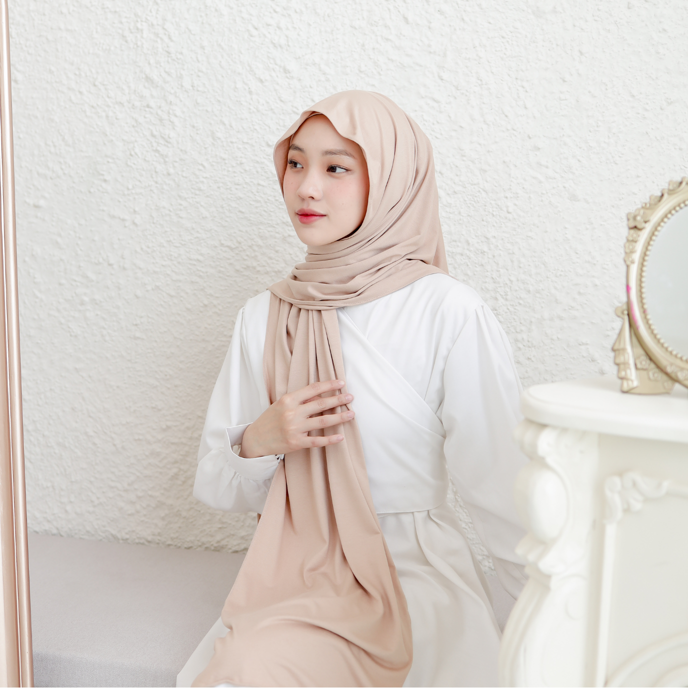 Sawda Pashmina Inner Rayon Latte