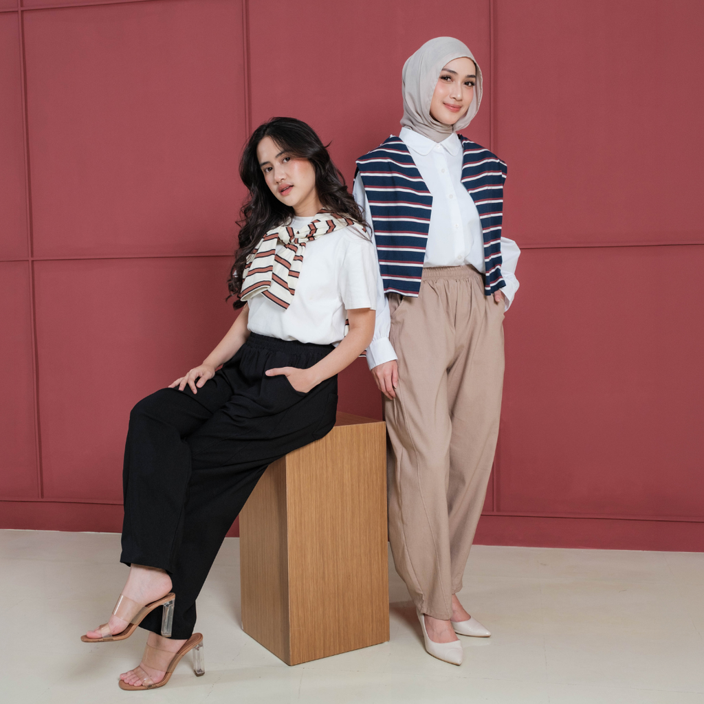 Ulla Barrel Pants Latte