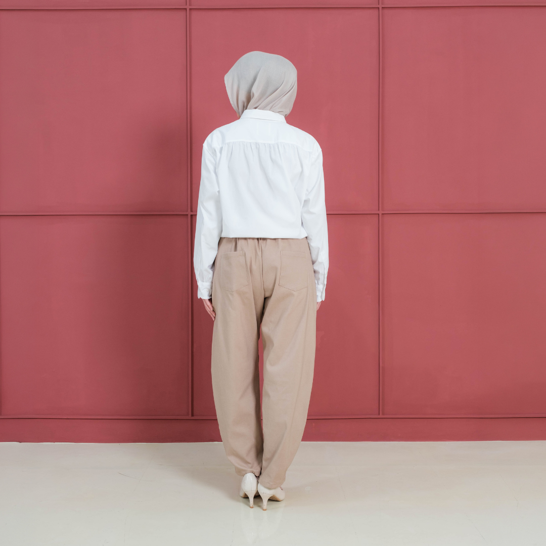 Ulla Barrel Pants Latte