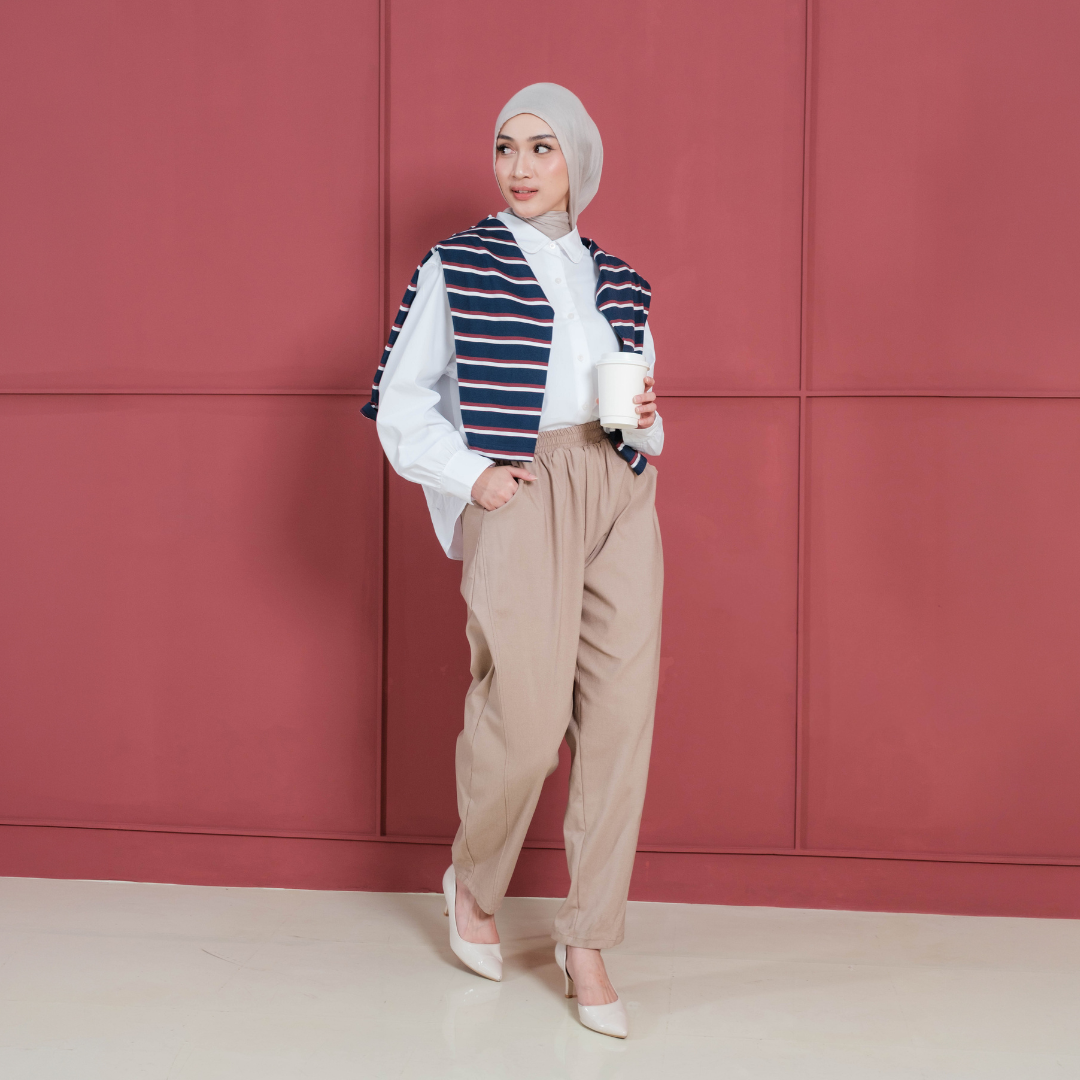 Ulla Barrel Pants Latte