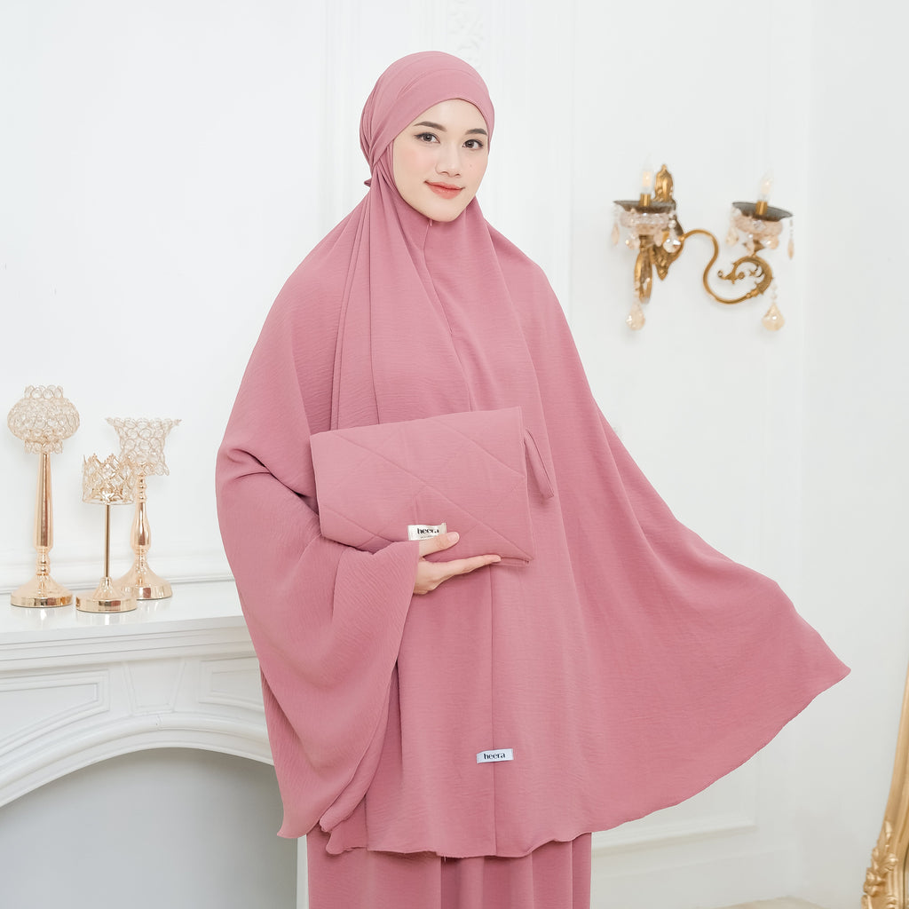 Ferwa Mukena Crinkle Airflow 3in1 Copper Rose