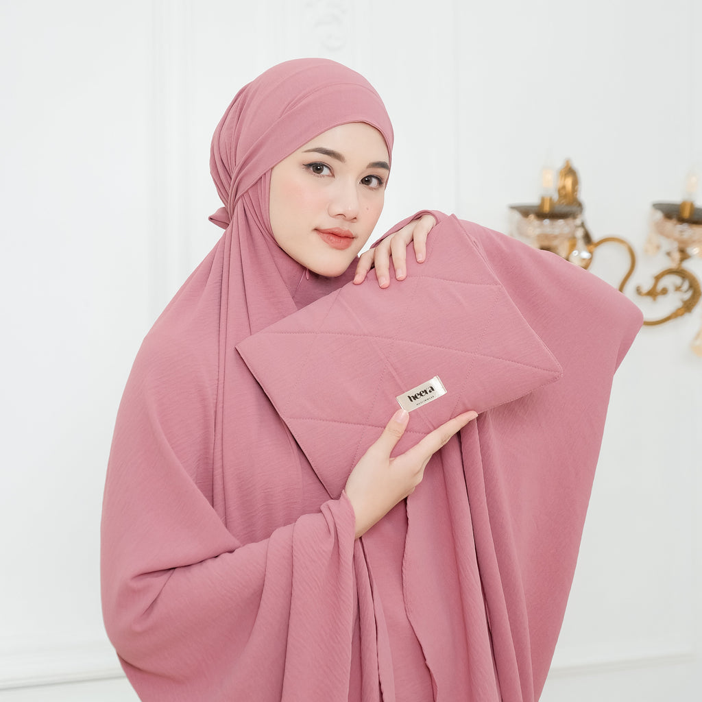 Ferwa Mukena Crinkle Airflow 3in1 Copper Rose