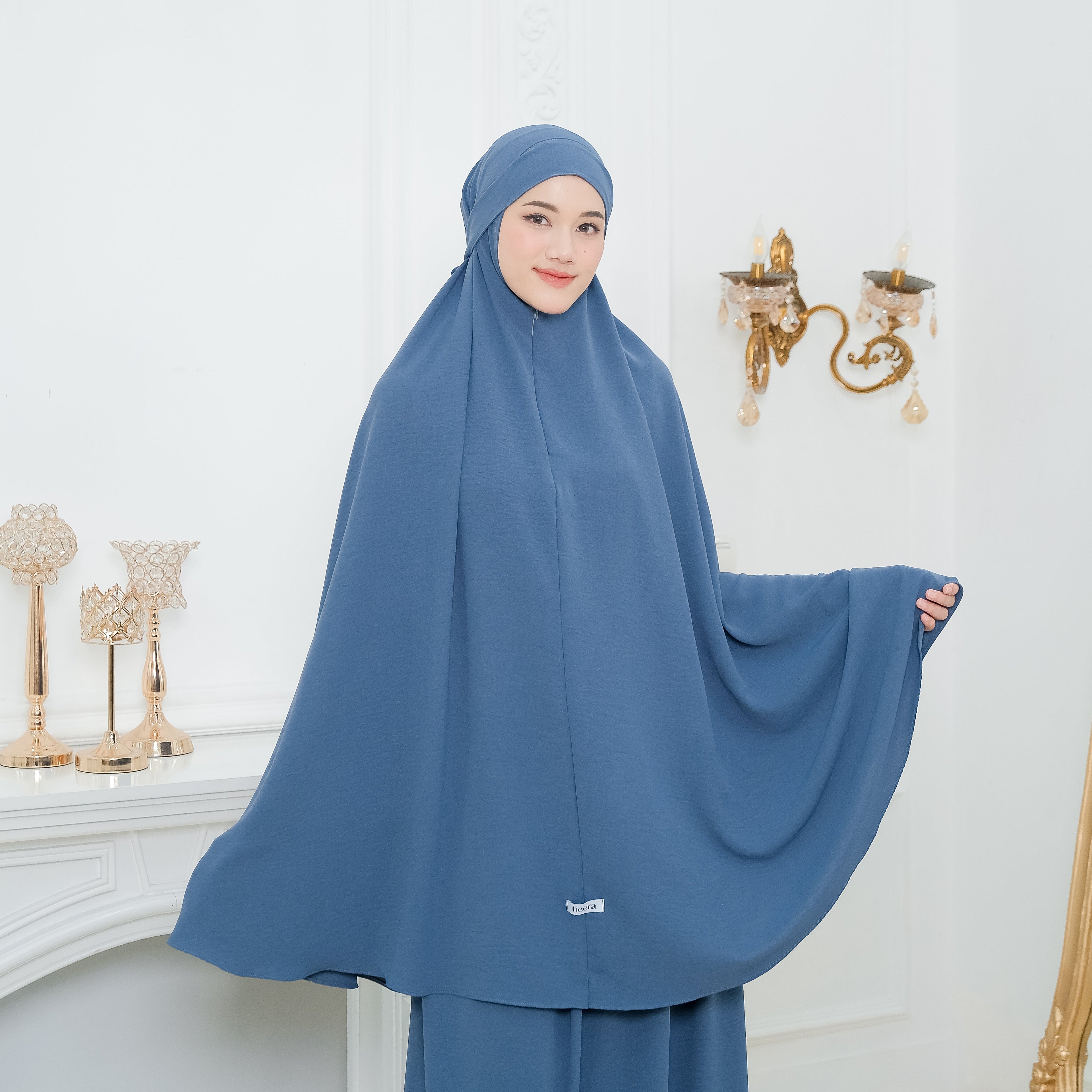 Ferwa Mukena Crinkle Airflow 3in1 Senate Blue