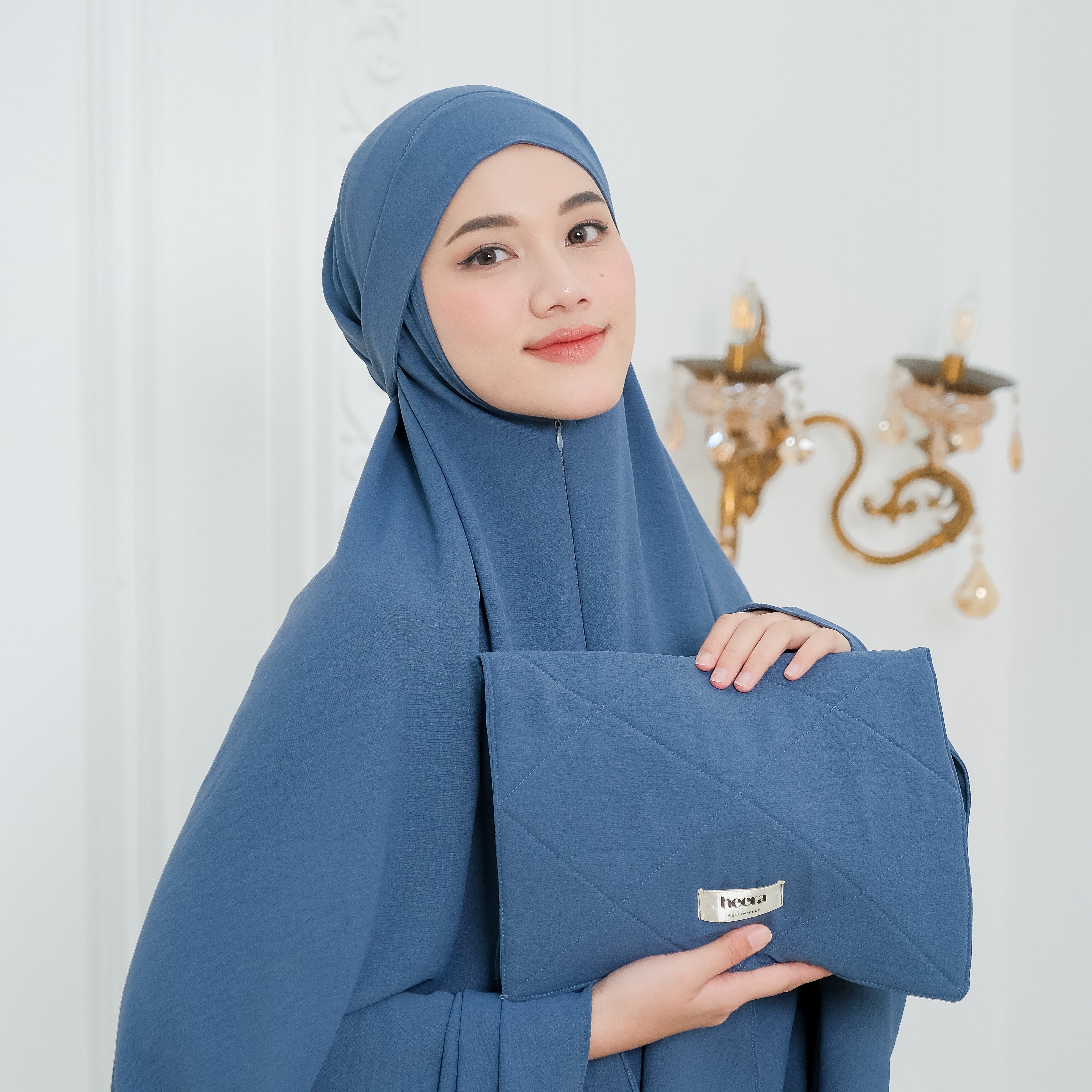 Ferwa Mukena Crinkle Airflow 3in1 Senate Blue