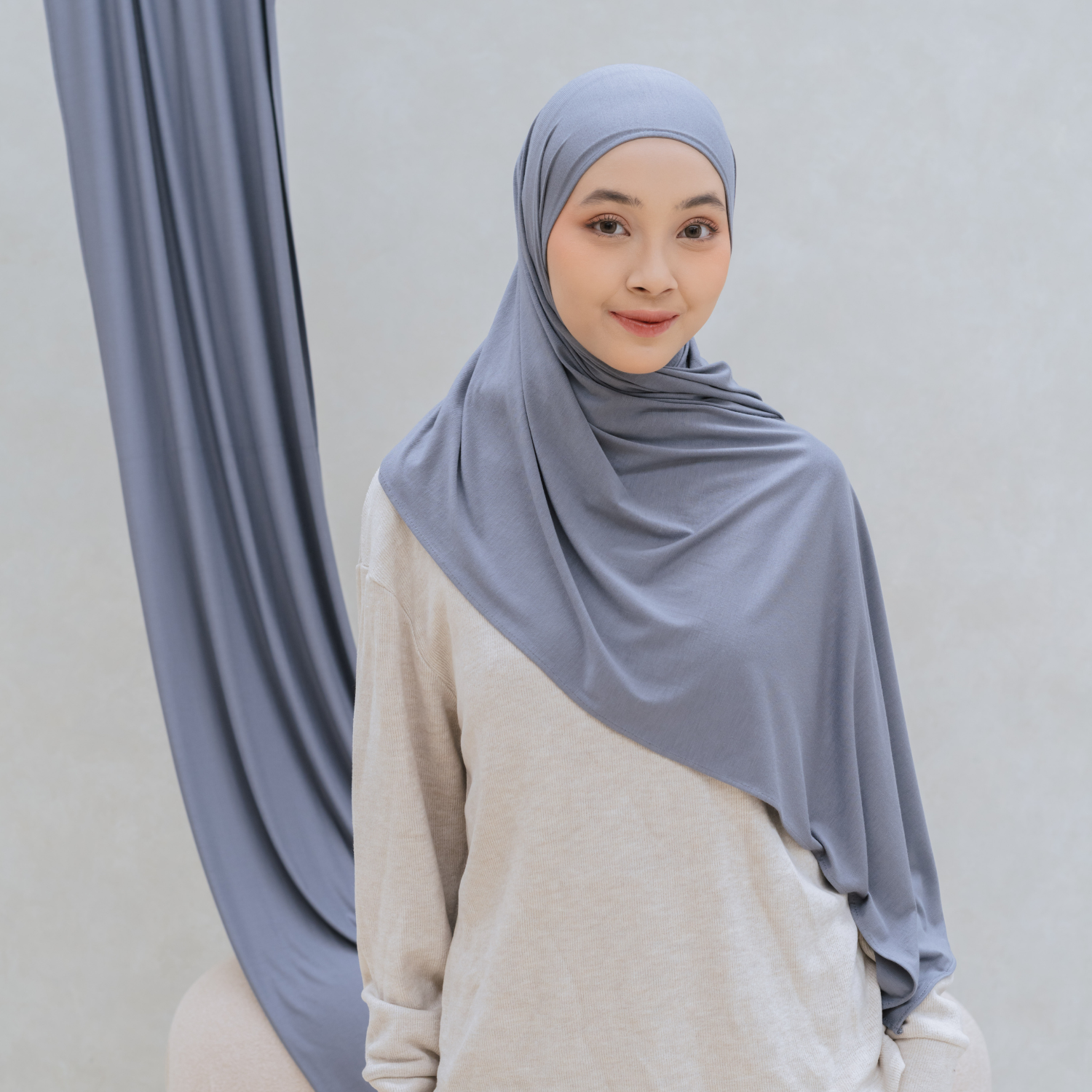 Saafiya Shawl Pashmina Airflow Rayon Dark Grey