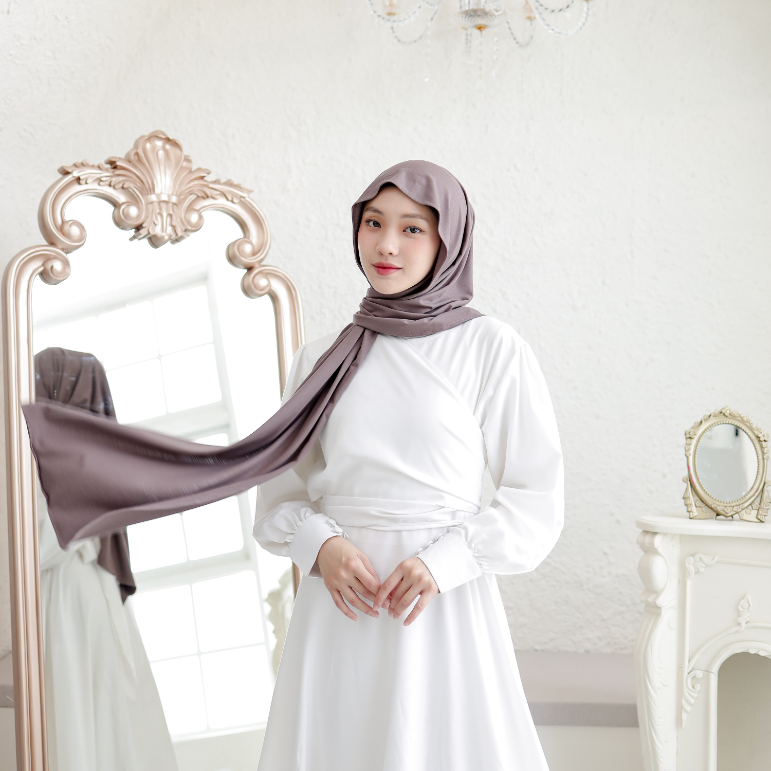 Sawda Pashmina Inner Rayon Coffee