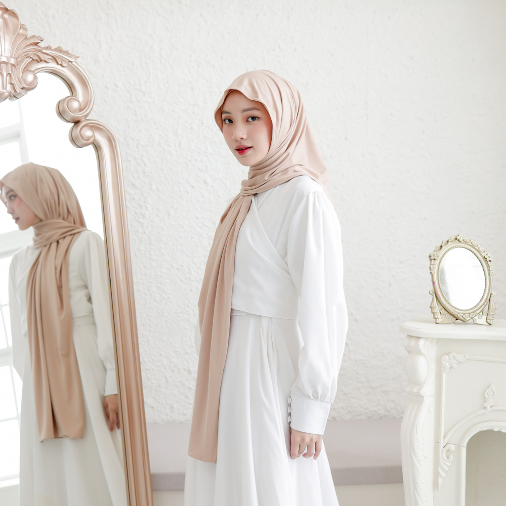 Sawda Pashmina Inner Rayon Latte