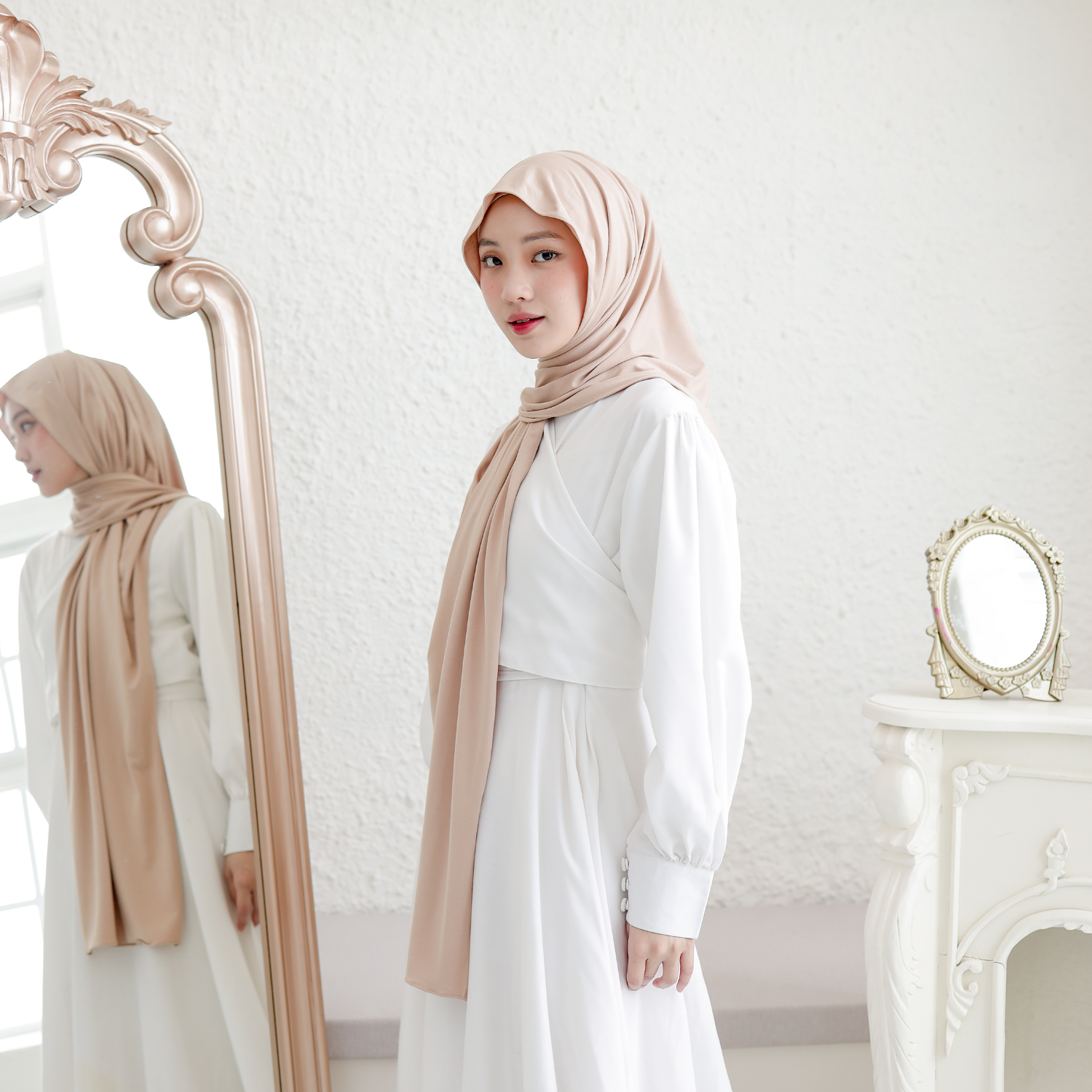Sawda Pashmina Inner Rayon Latte