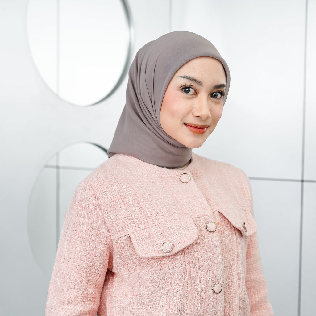 Mina Hijab Segiempat Paris Japan Choco Nude