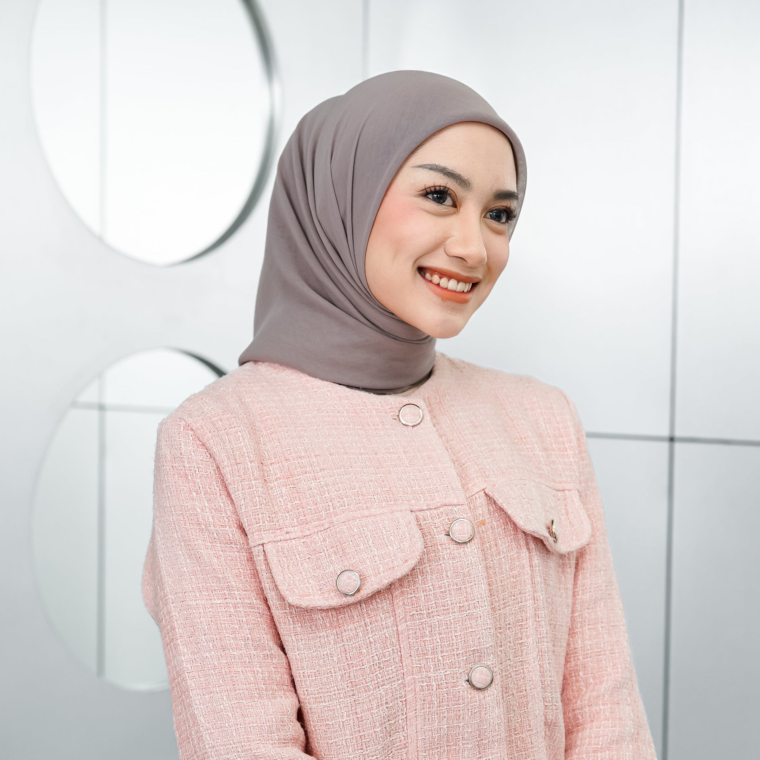 Mina Hijab Segiempat Paris Japan Choco Nude
