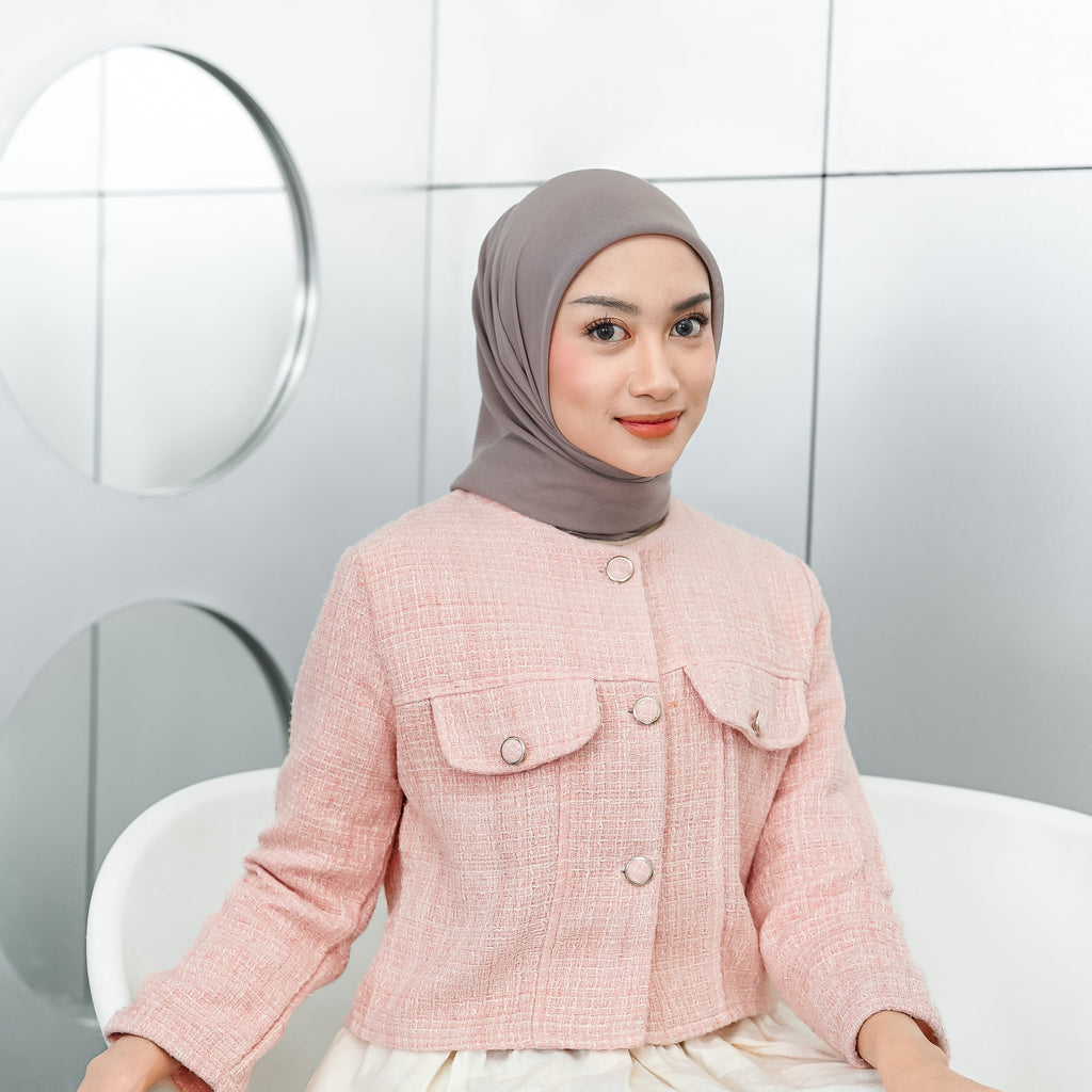 Mina Hijab Segiempat Paris Japan Choco Nude