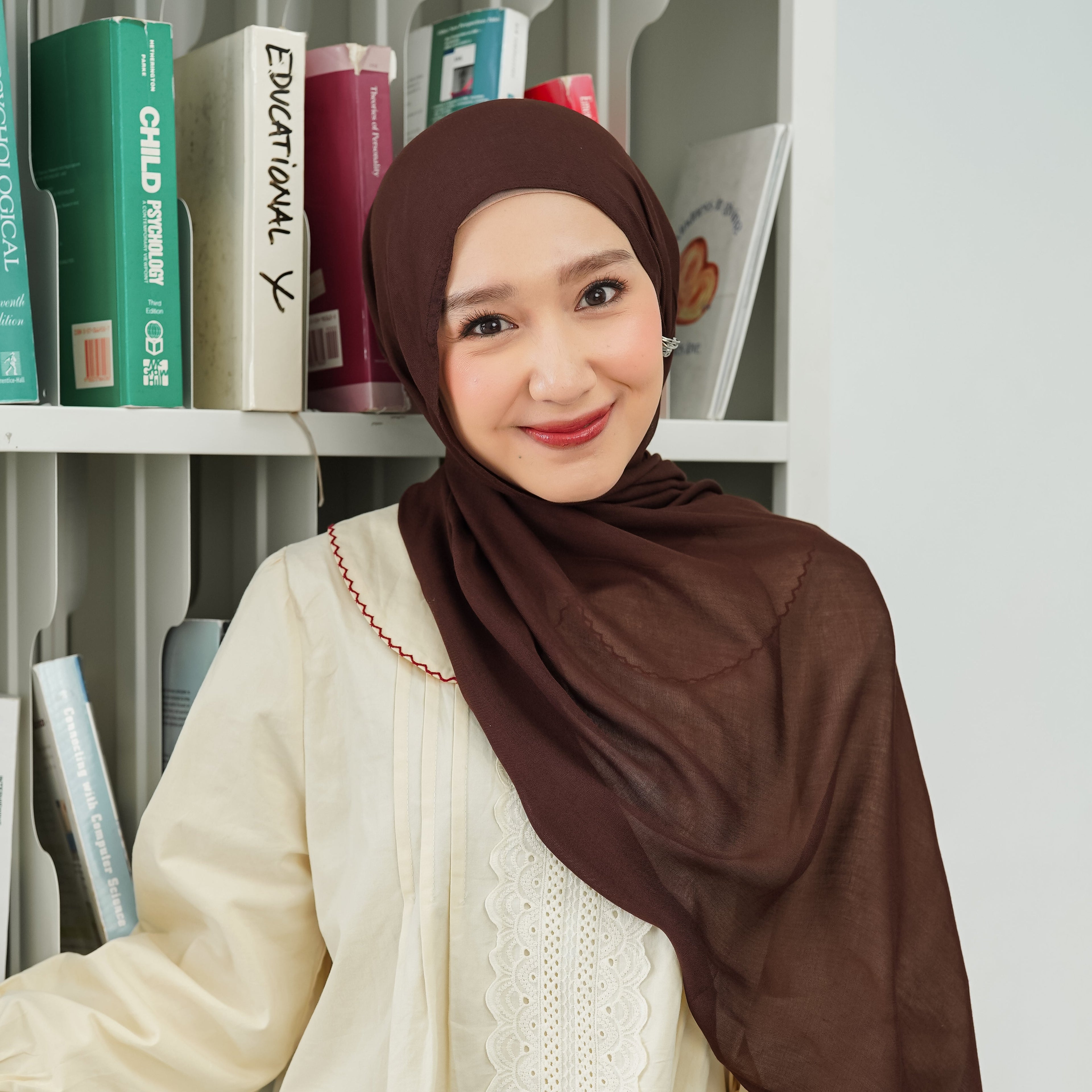 Husna Pashmina Viscose Modal Mahogany