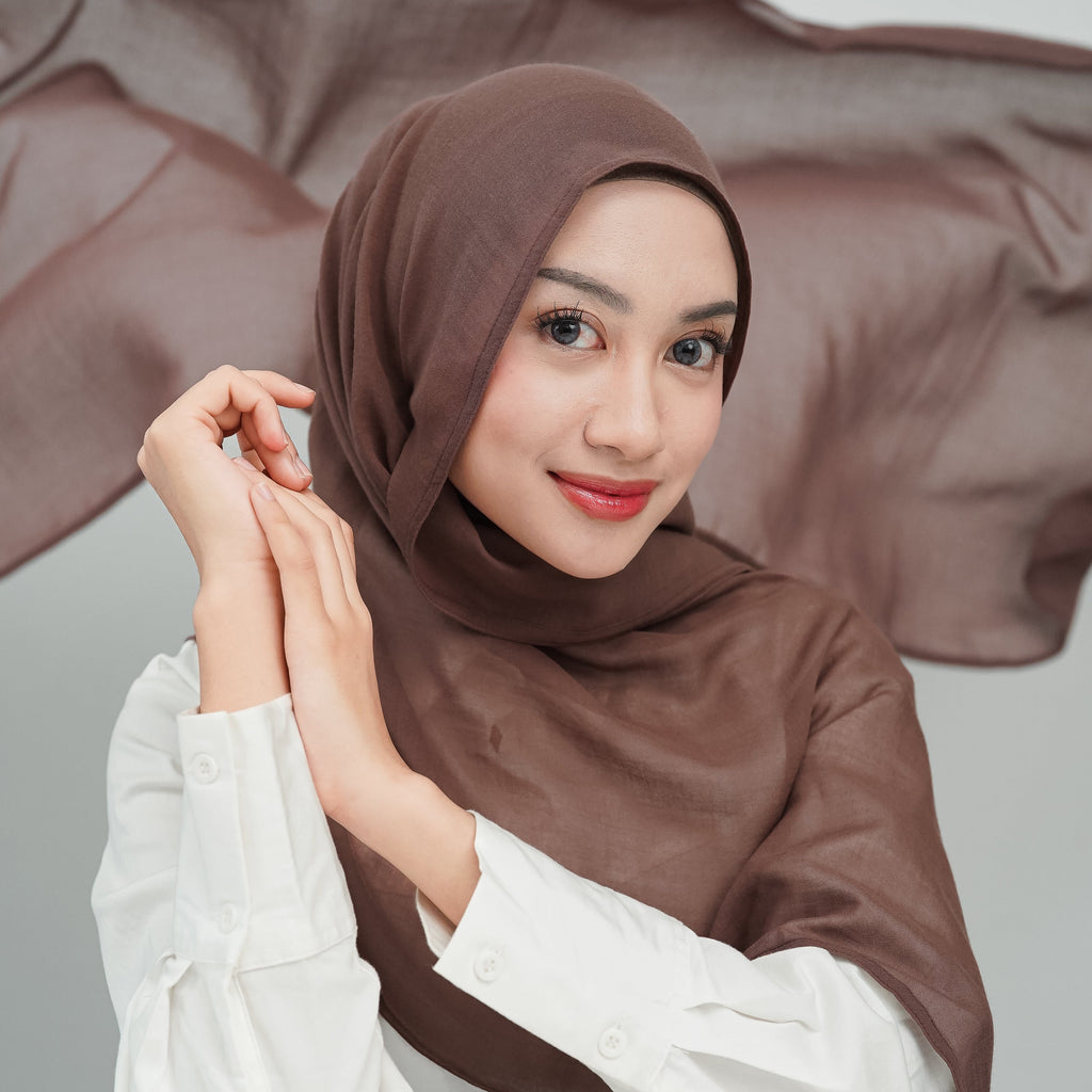 Aliza Pashmina Arabian Voile Walnut