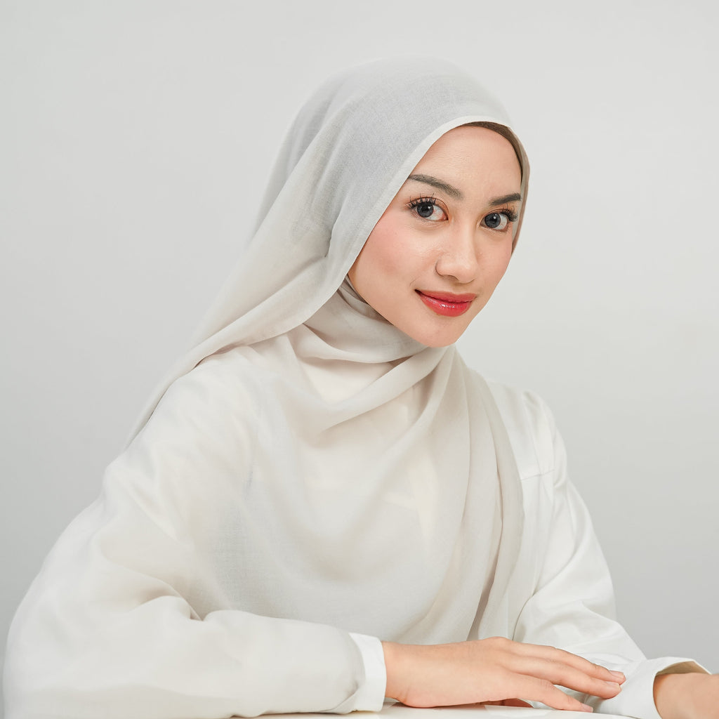 Aliza Pashmina Arabian Voile Ivory