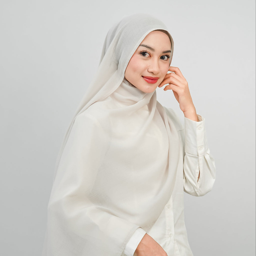 Aliza Pashmina Arabian Voile Ivory