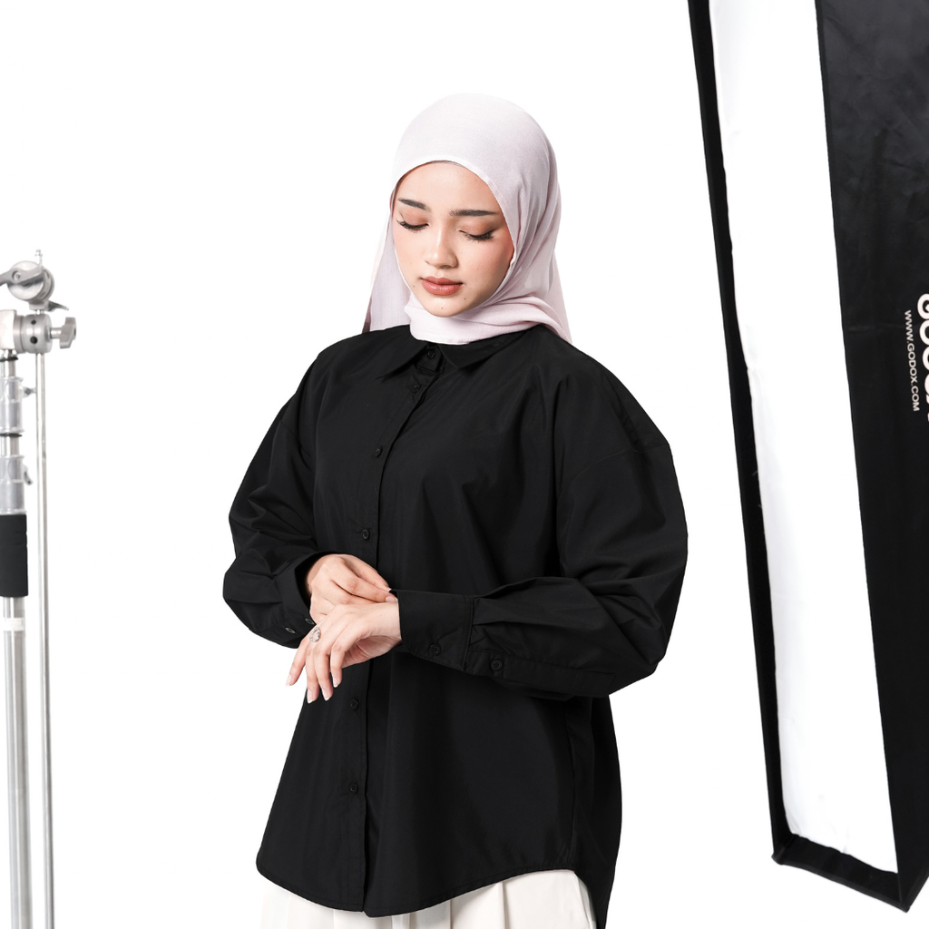 Hamra Oversized Basic Shirt Black