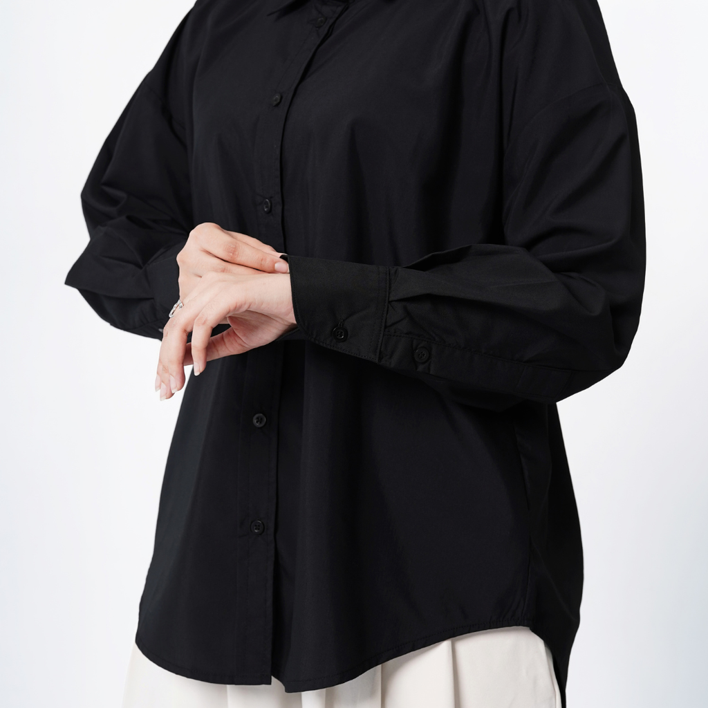 Hamra Oversized Basic Shirt Black