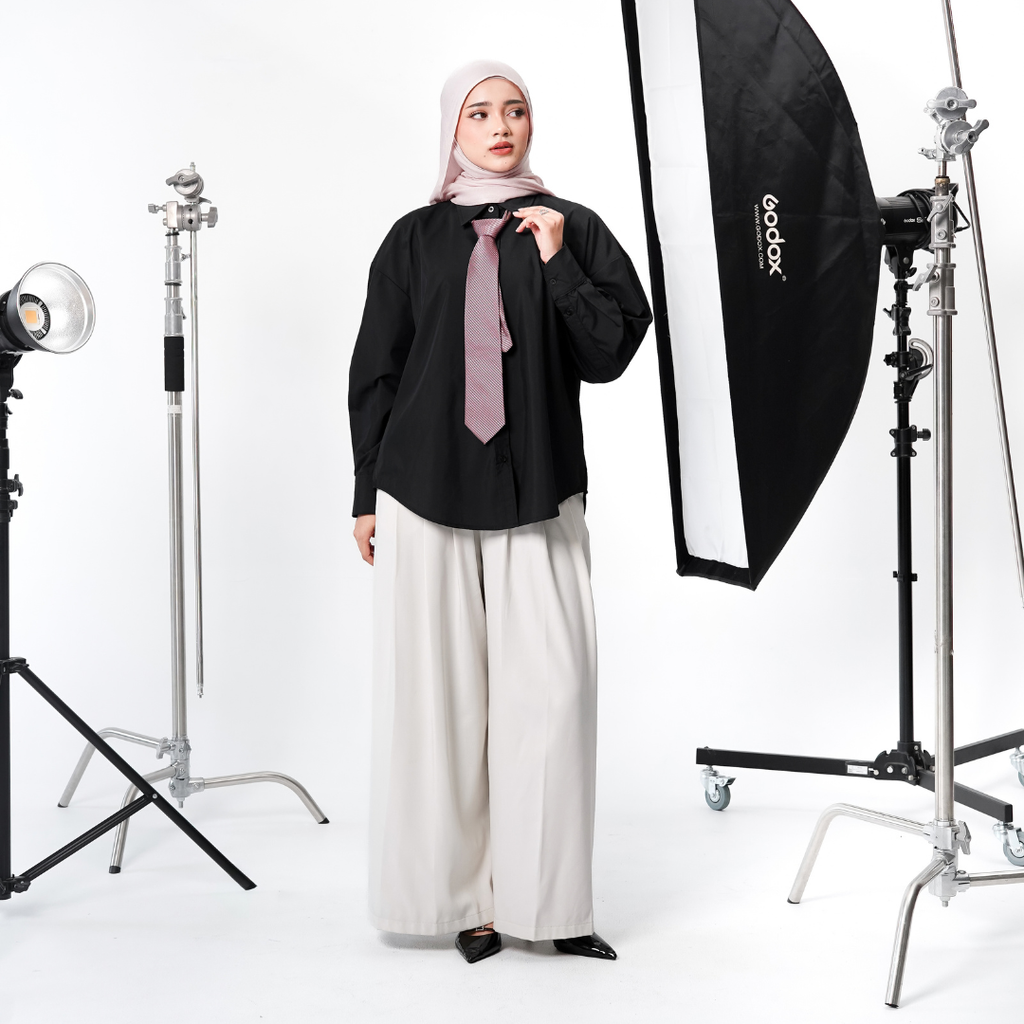 Hamra Oversized Basic Shirt Black