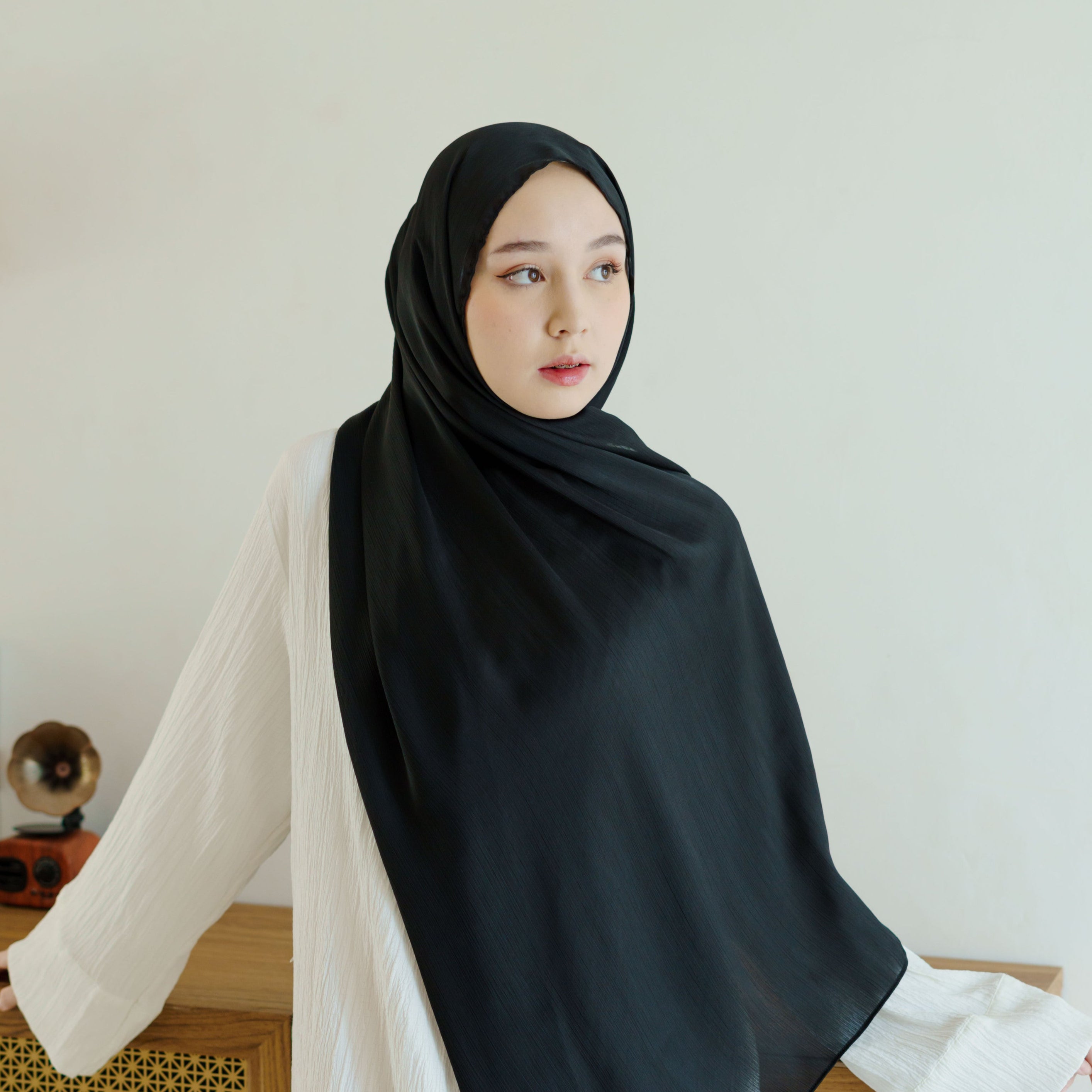 Nafta Pashmina Silk Premium Black
