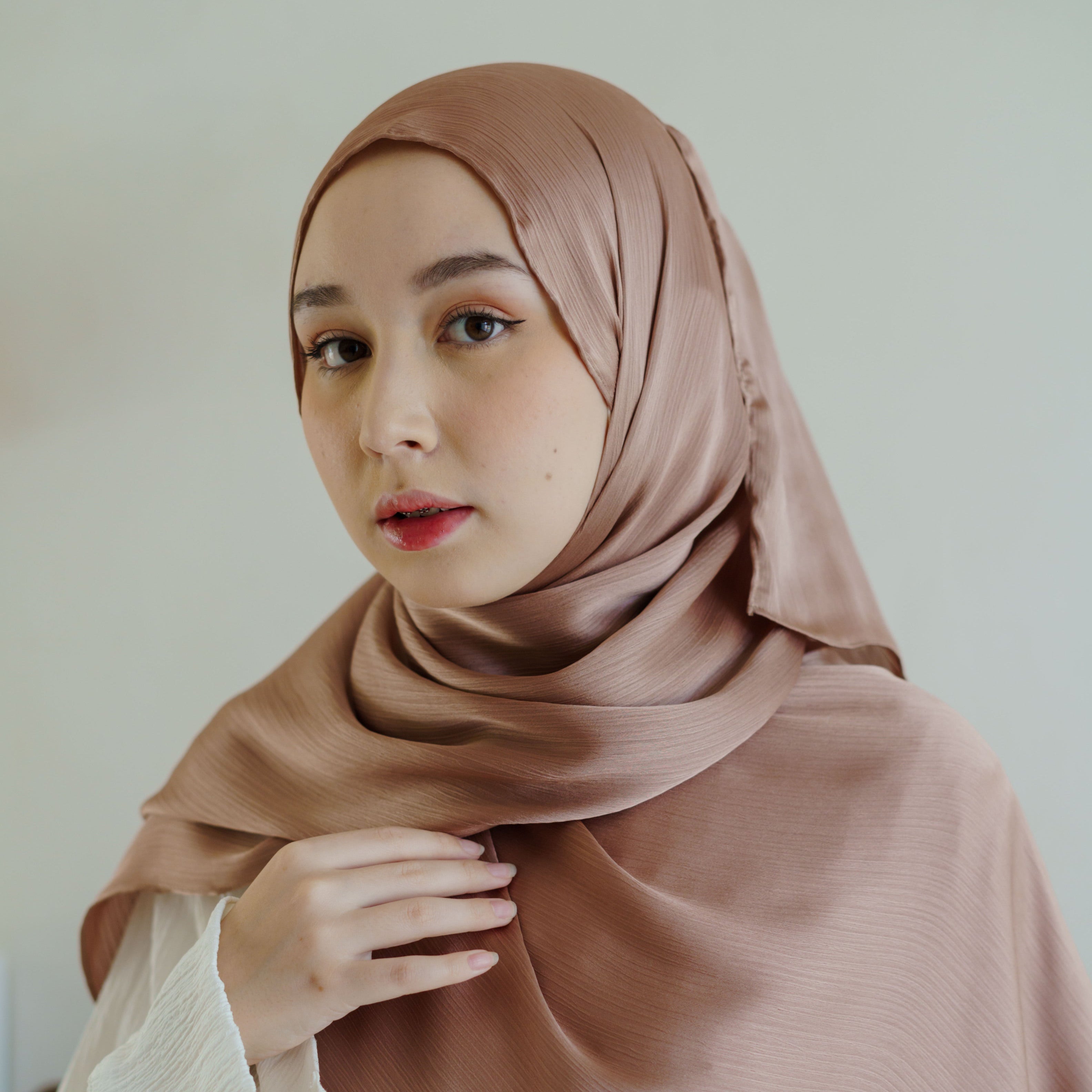 Nafta Pashmina Silk Premium Brandy Rose