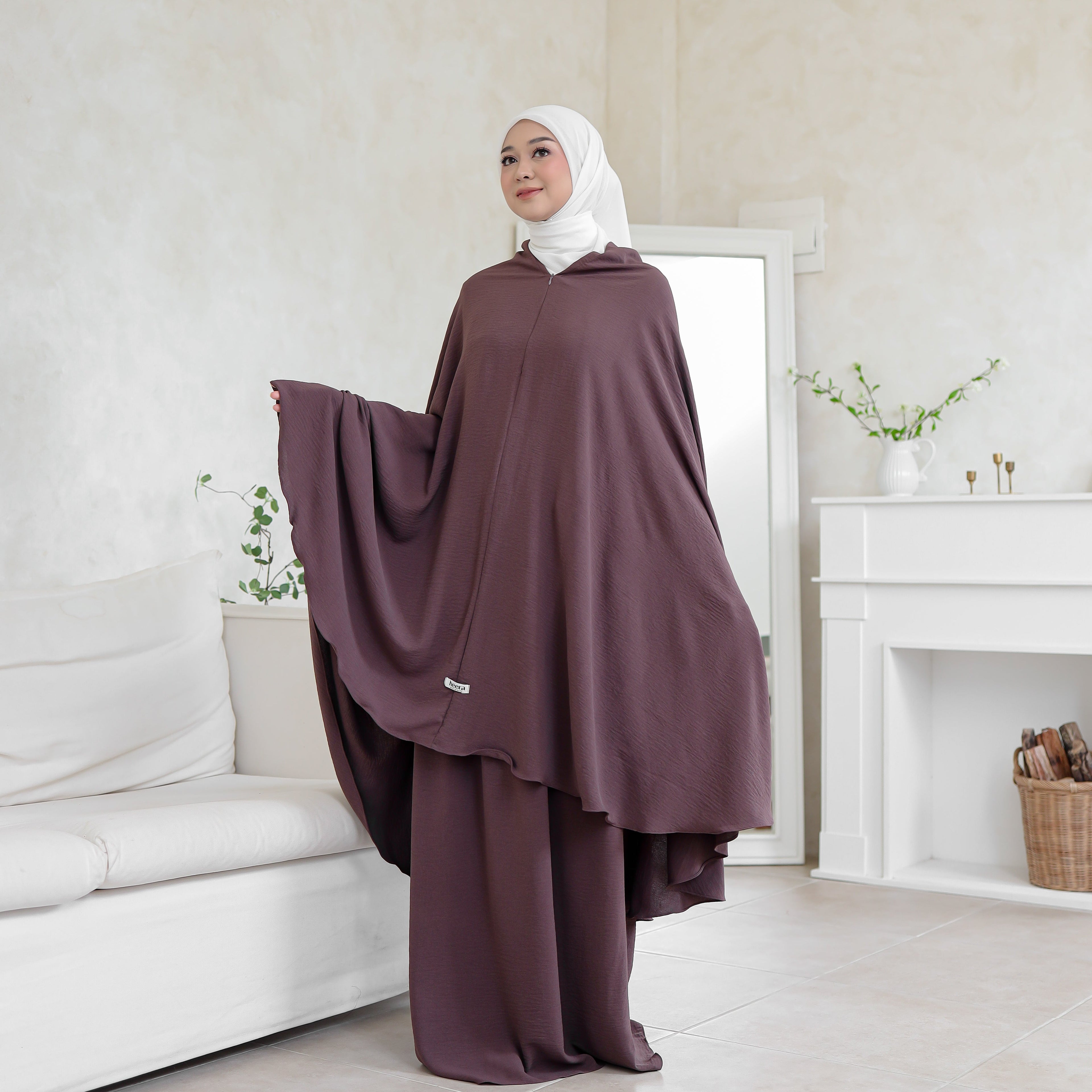 Ferwa Mukena Crinkle Airflow 3in1 Machiato