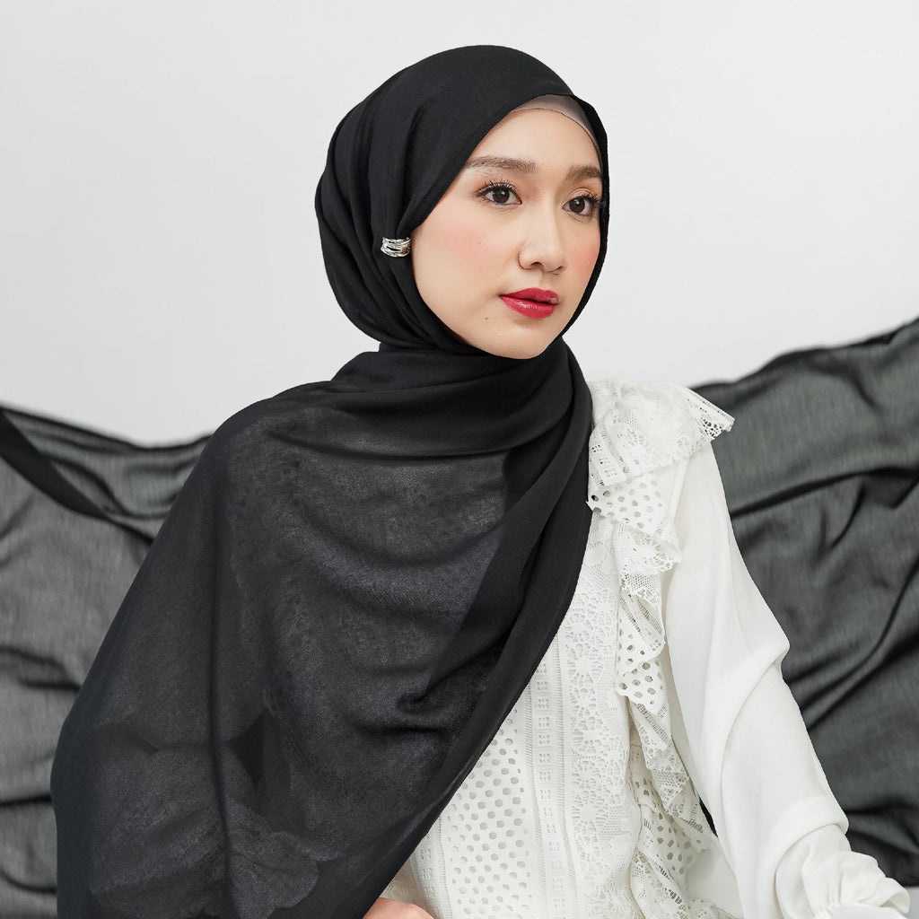 Aliza Pashmina Arabian Voile Black