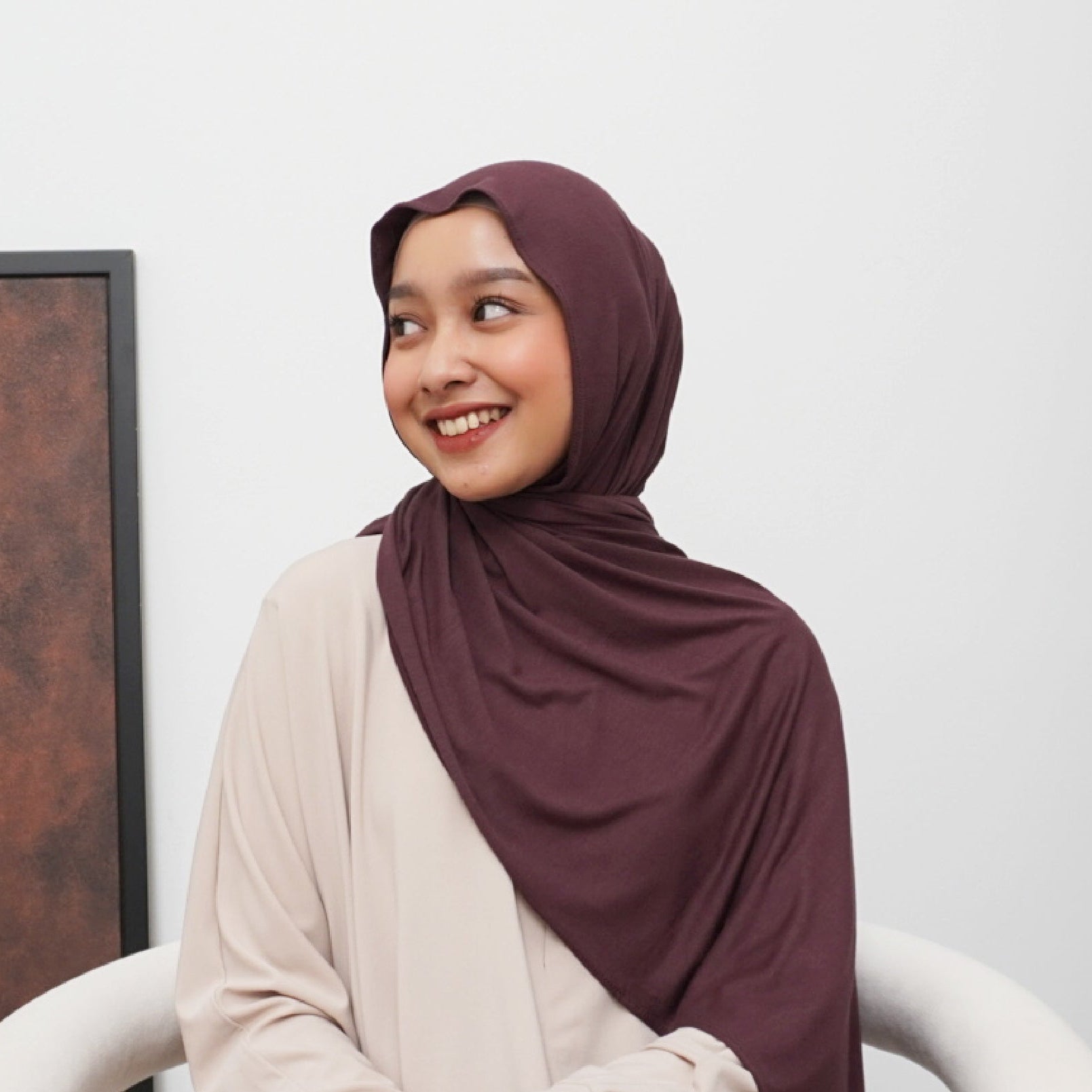 Saafiya Shawl Pashmina Airflow Rayon Mahogany