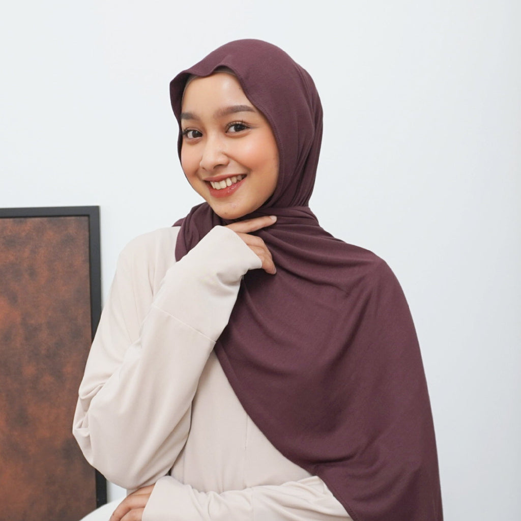Saafiya Shawl Pashmina Airflow Rayon Mahogany