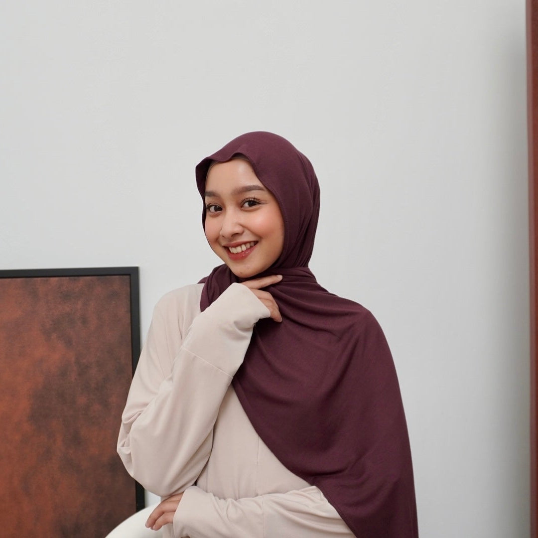 Saafiya Shawl Pashmina Airflow Rayon Mahogany